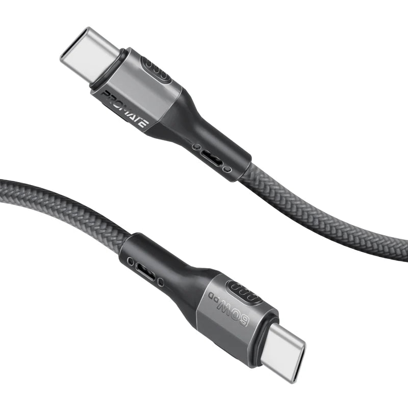 Promate 60W 1.2M Usb-C to Usb-C CABLE