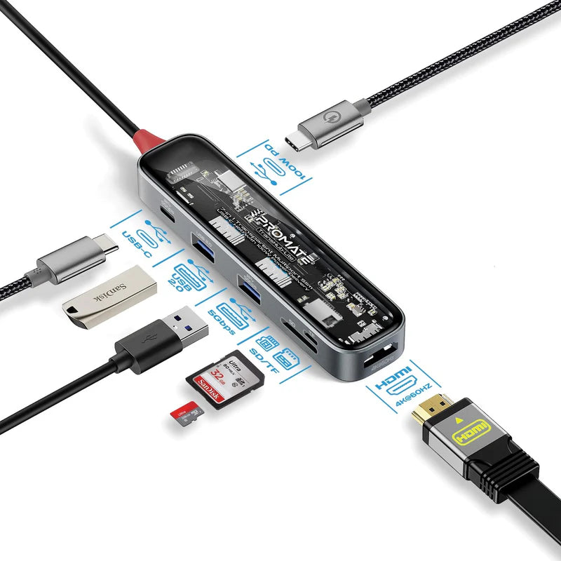 PROMATE 7IN1 ULTRA FAST HUB