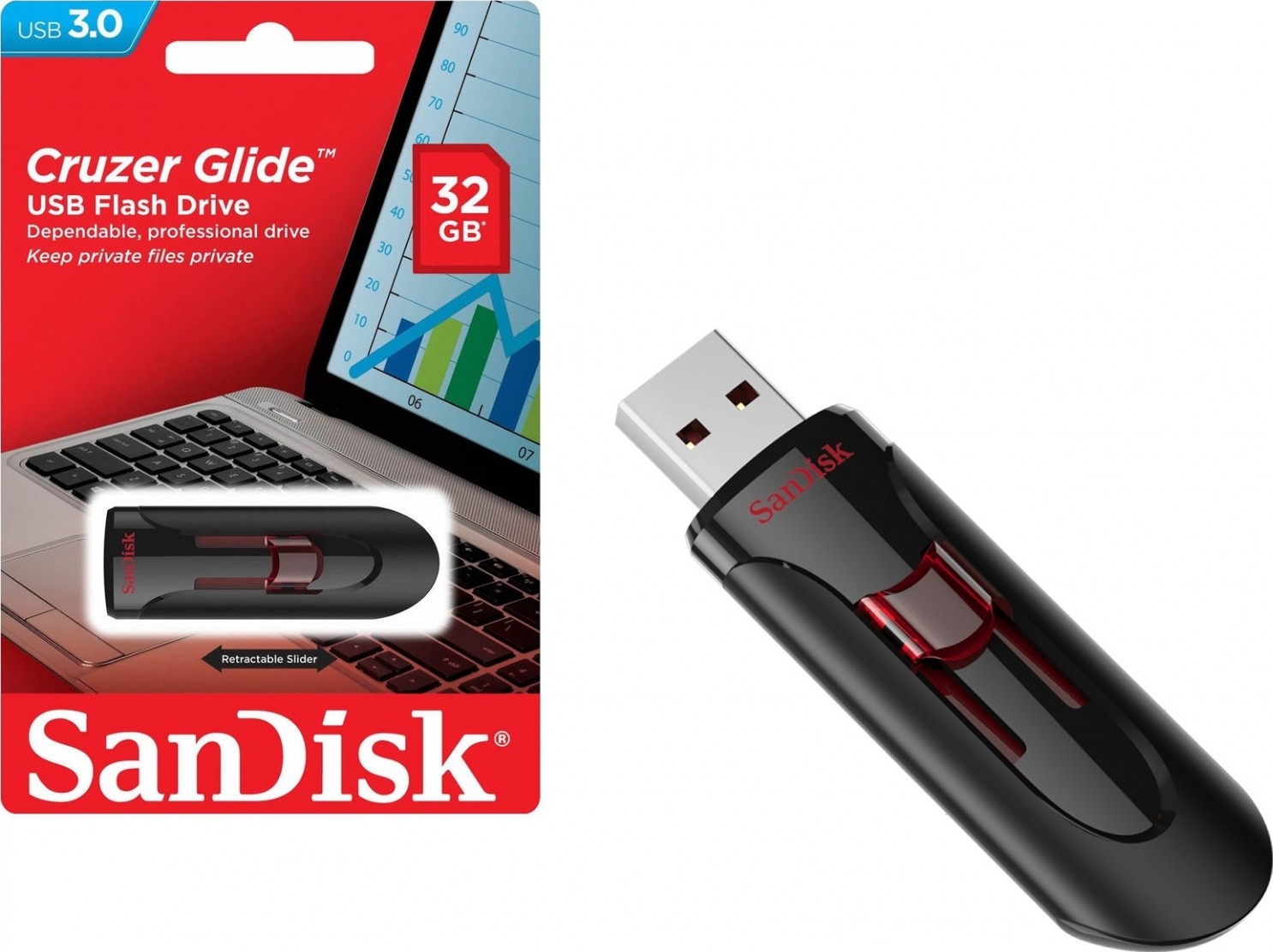 SANDISK CRUZER GLIDE 32GB