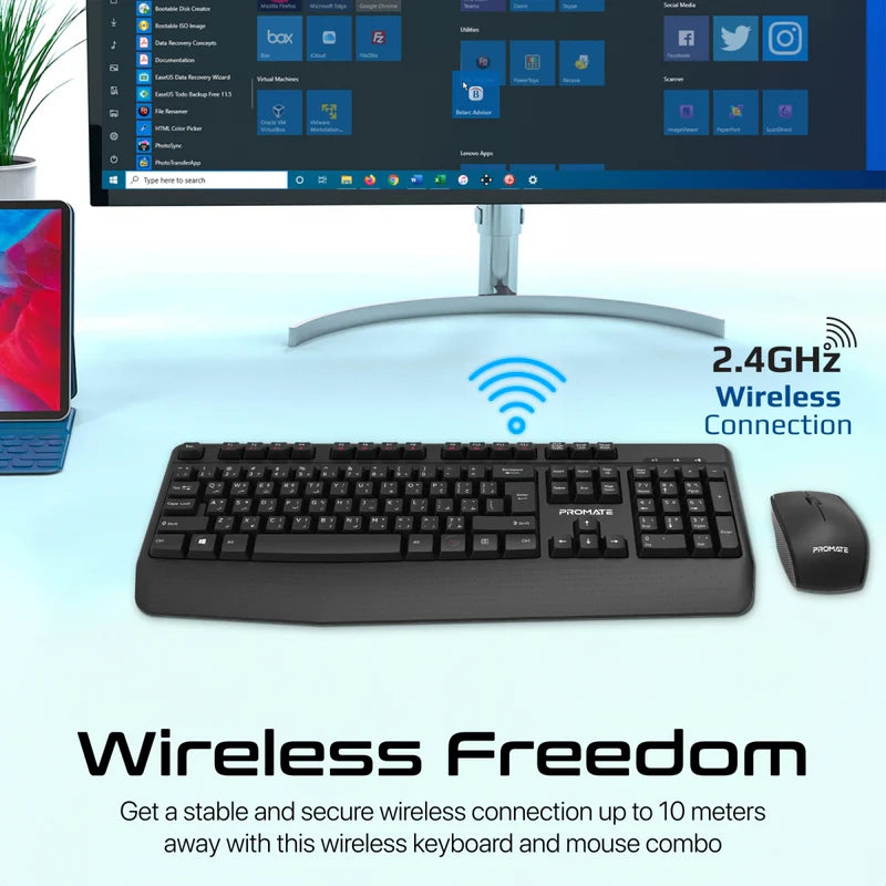 PROMATE WIRELESS KEYBOARD& MOUSE COMBO ProCombo-14