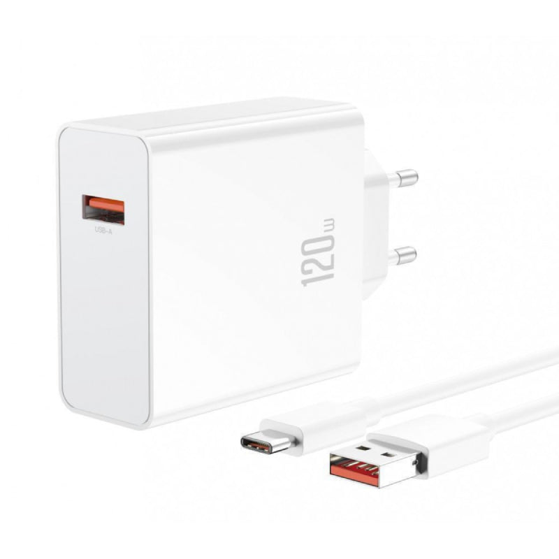 XO 120W CHARGER + TYPE-C CABLE WHT