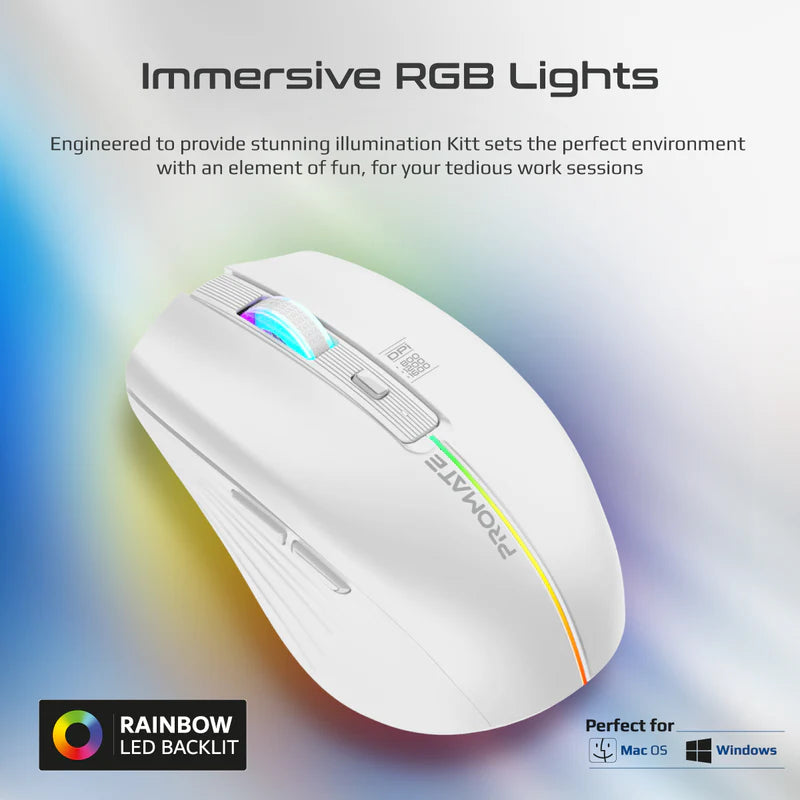 PROMATE ERGO OPTICAL MOUSE WHT