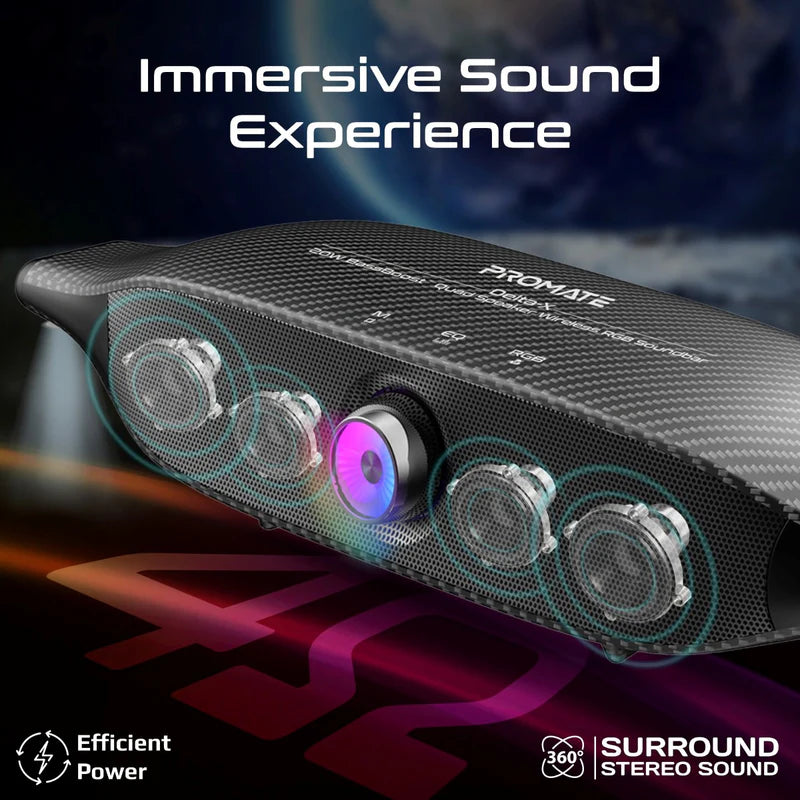 PROMATE QUAD SPEAKER RGB SOUNDBAR