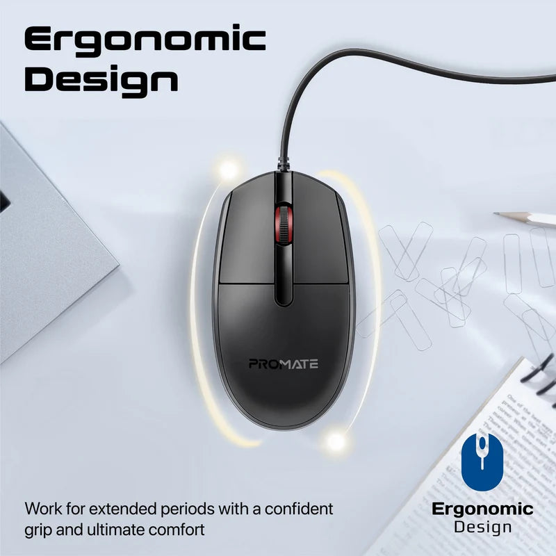PROMATE WIRED MOUSE