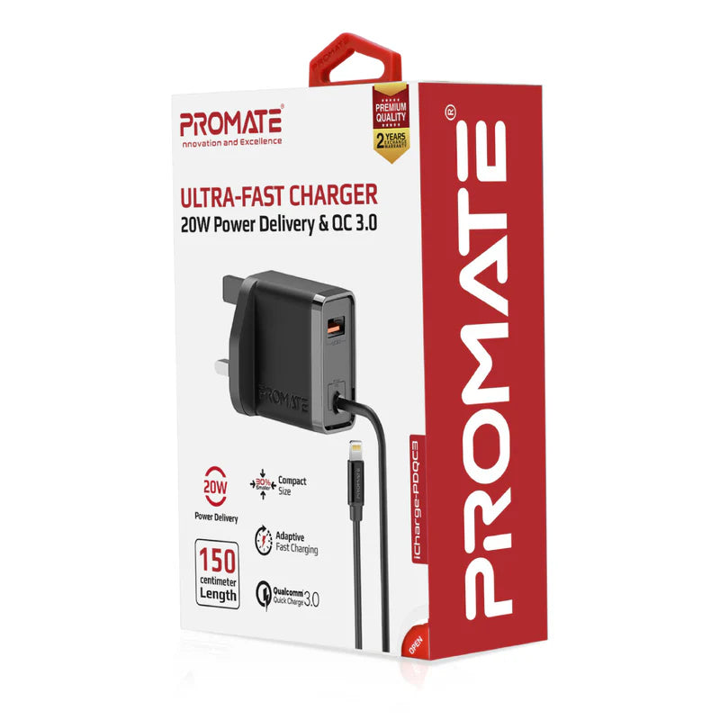 PROMATE ULTRA-FAST CHARGER WHT