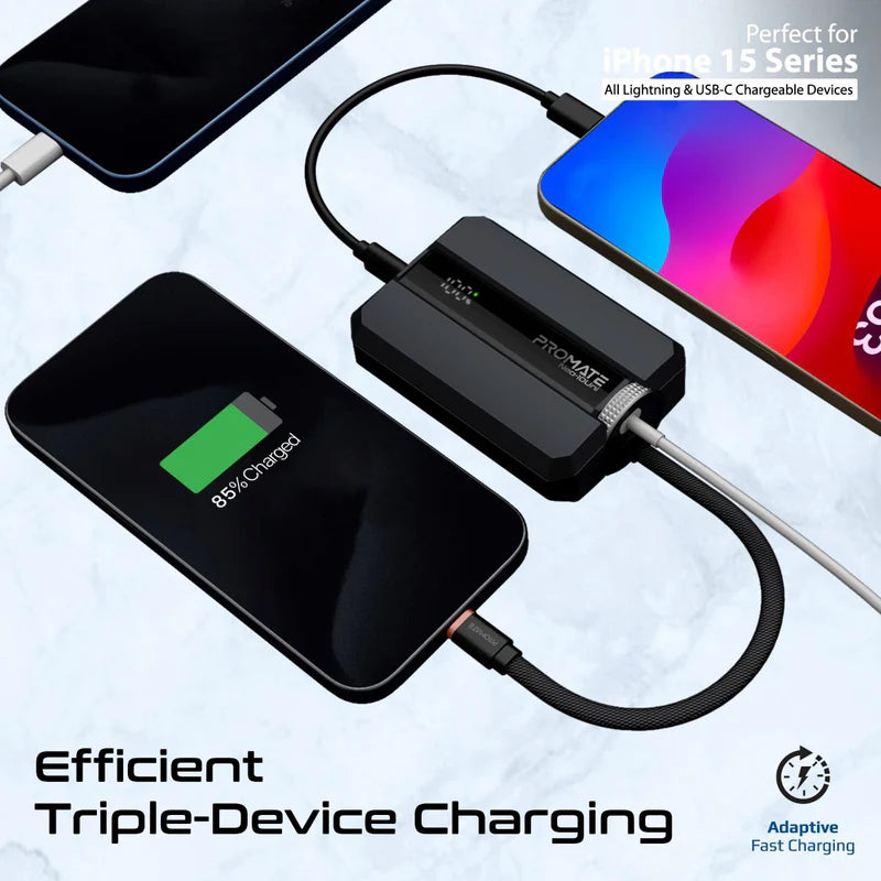 PROMATE COMPACT 30W PD 10 000MAH BLK