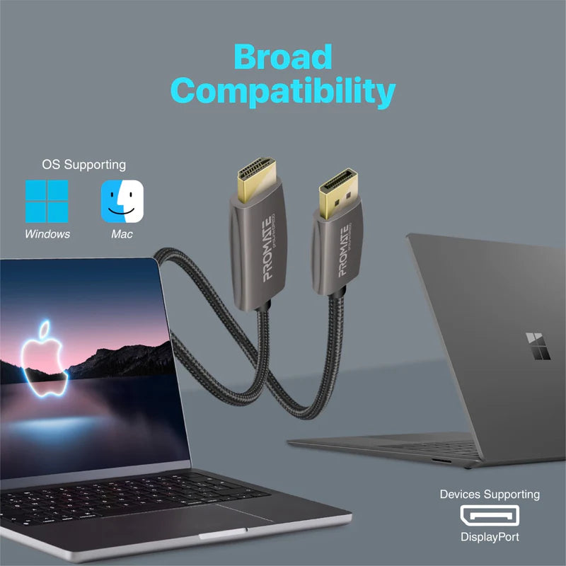 PROMATE 4K DISPLAY PORT 2 HDMI CABLE