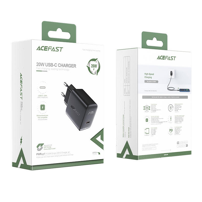 ACEFAST ADAPTER 20W USB-C BLK