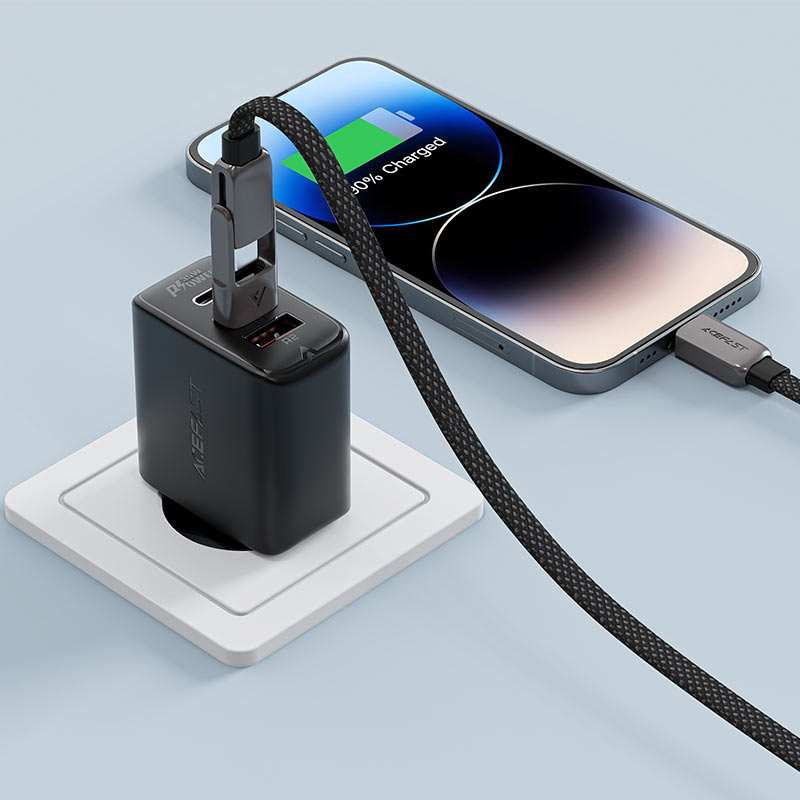 ACEFAST DATA CHARGING CABLE GREY