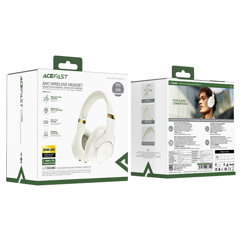 ACEFAST ANC WIRELESS HEADSET BEIGE