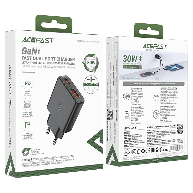 ACEFAST ADAPTER 30W BLK
