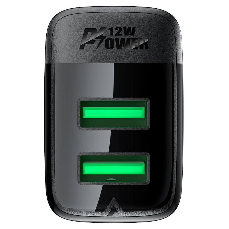 ACEFAST DUAL PORT CHARGER 12W BLK