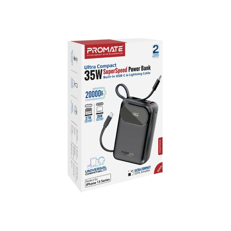 PROMATE 20 000MAH COMPACT PB 35W