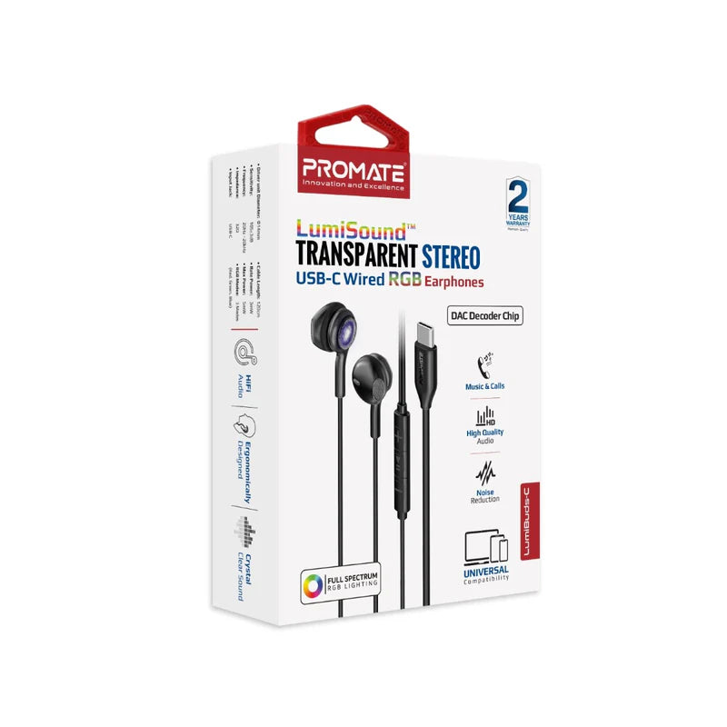 PROMATE LUMISOUND TYPE-C EARPHONES