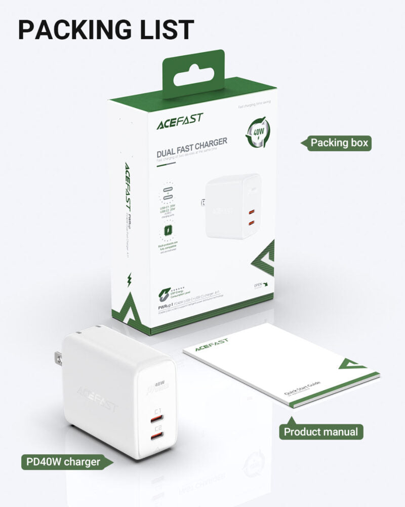 ACEFAST DUAL FAST CHARGER A11
