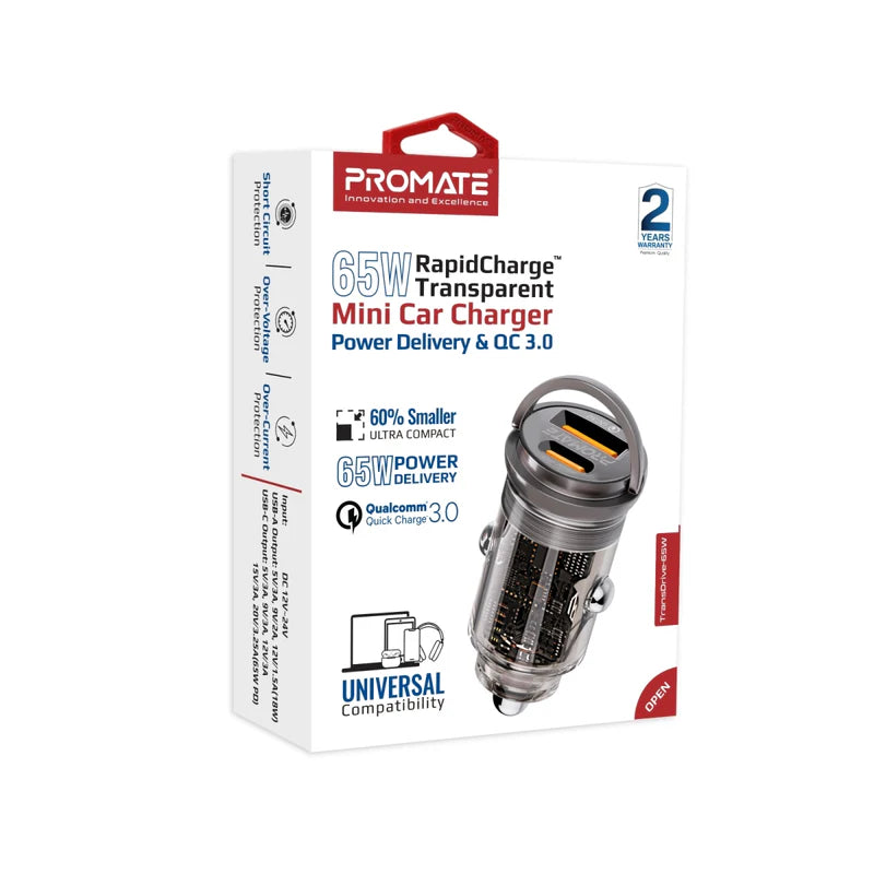 PROMATE 65W FAST CHARGER CAR CHARGER