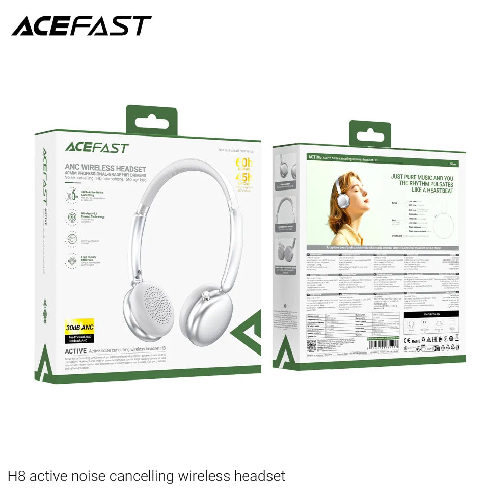 ACEFAST ANC WIRELESS HEADSET GREY