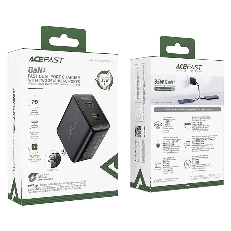 ACEFAST FAST DUAL ADAPTER BLK
