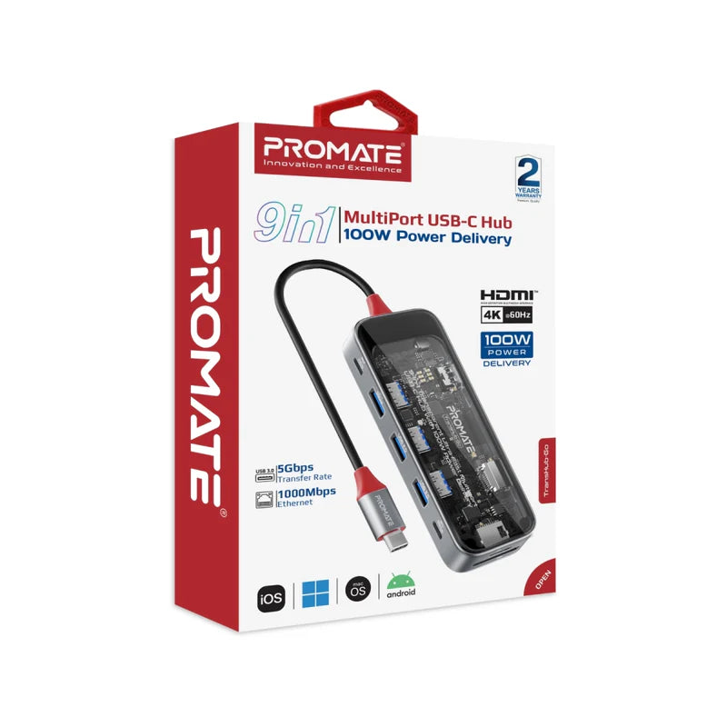 PROMATE 9IN1 ULTRA FAST HUB