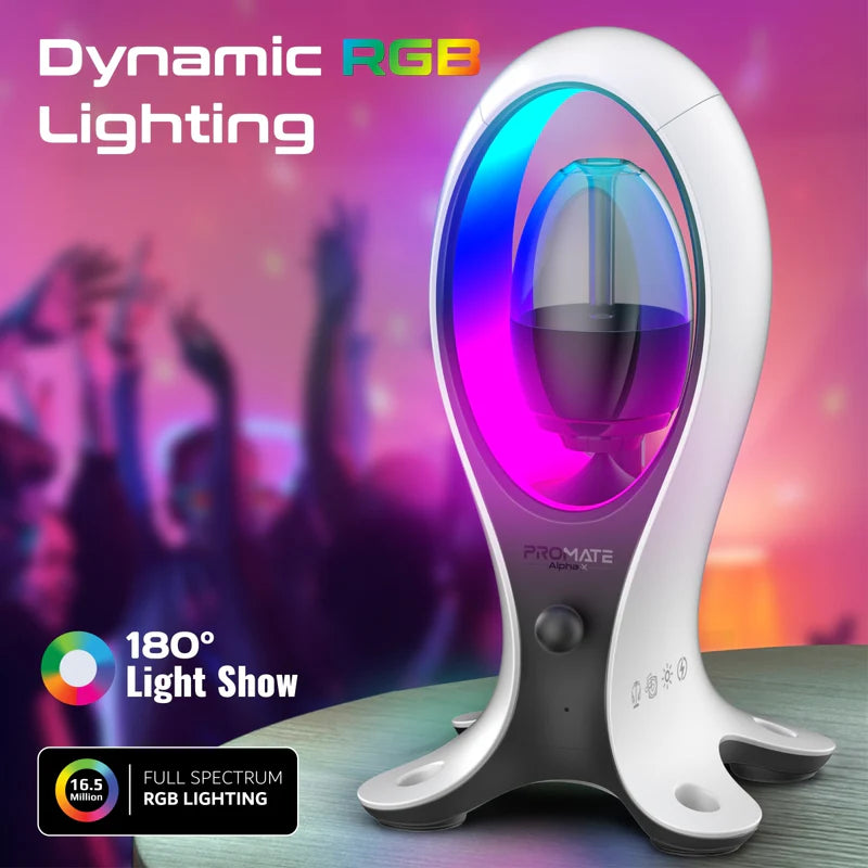 PROMATE HEADPHONE STAND+USB HUB RGB WHT