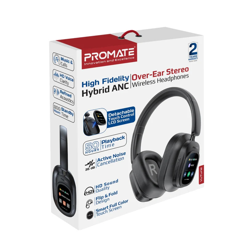 PROMATE OVER-EAR STERERO HYBRID ANC HEADPHONES