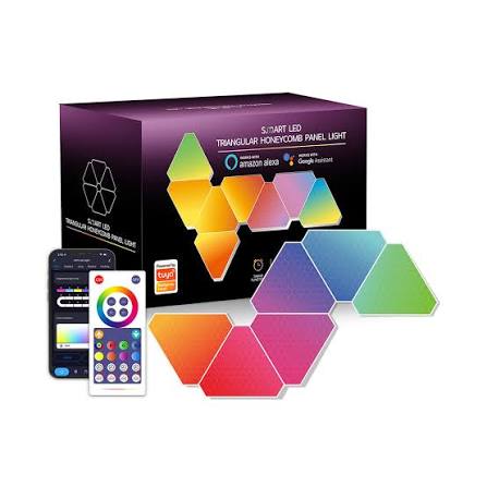 Smartled triangular honeycomb panel light