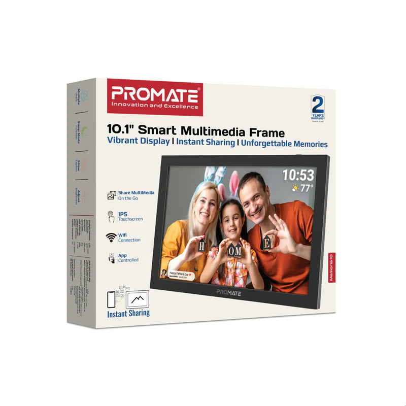 PROMATE 10.1" Vibrant Full HD Smart Multimedia Wi-Fi Digital Photo Frame
