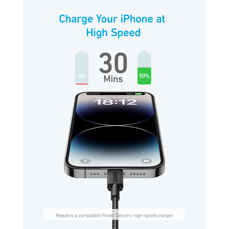 Anker 322 USB-C to Lightning Cable