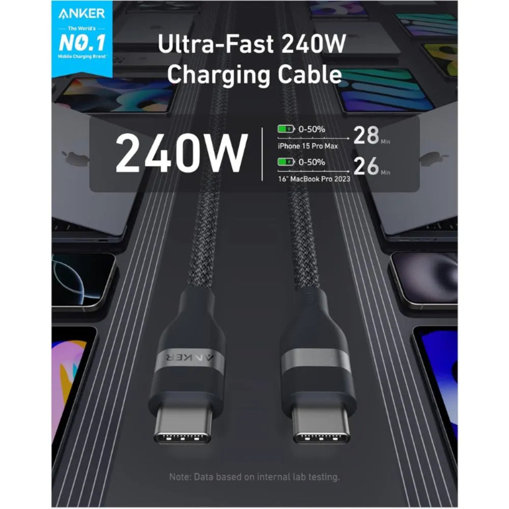 Anker USB-C to USB-C Cable 240W – Braided