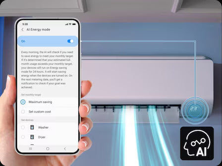 Bespoke AI WAll Mounted AC Non-WindFree With Fast Cooling, Quick Remote