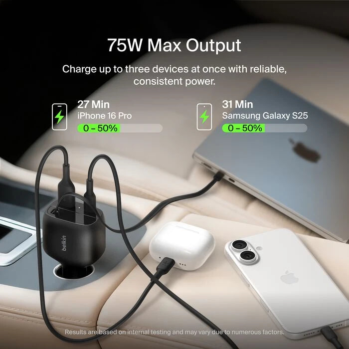 Belkin Retractable Car Charger 75W