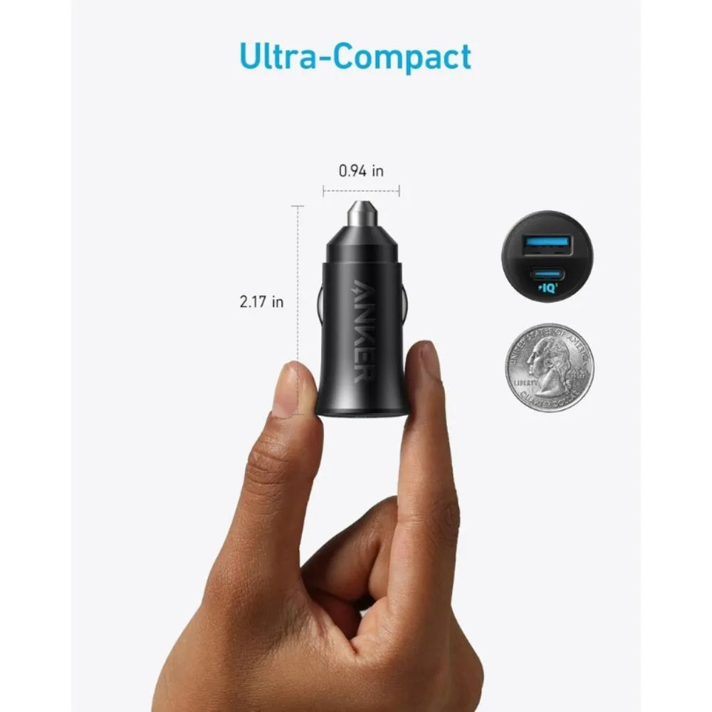 Anker Dual-Port Car Charger 30W