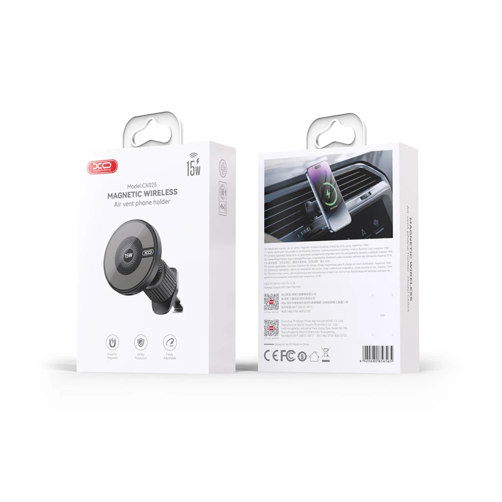 XO MAGNETIC WIRELESS VENT HOLDER BLK