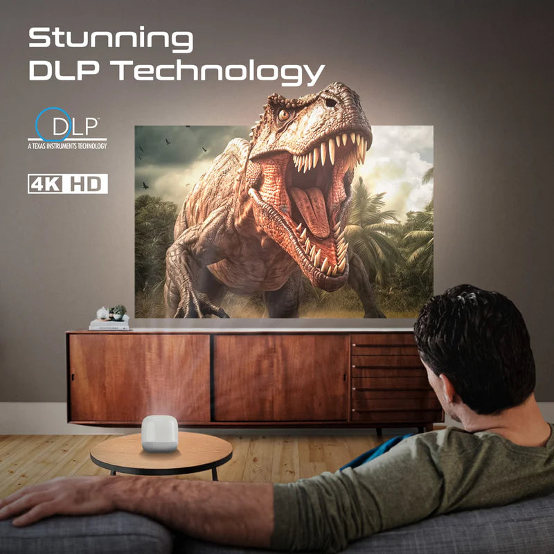 Ultra-Portable 4K Wireless DLP Projector with touch controls