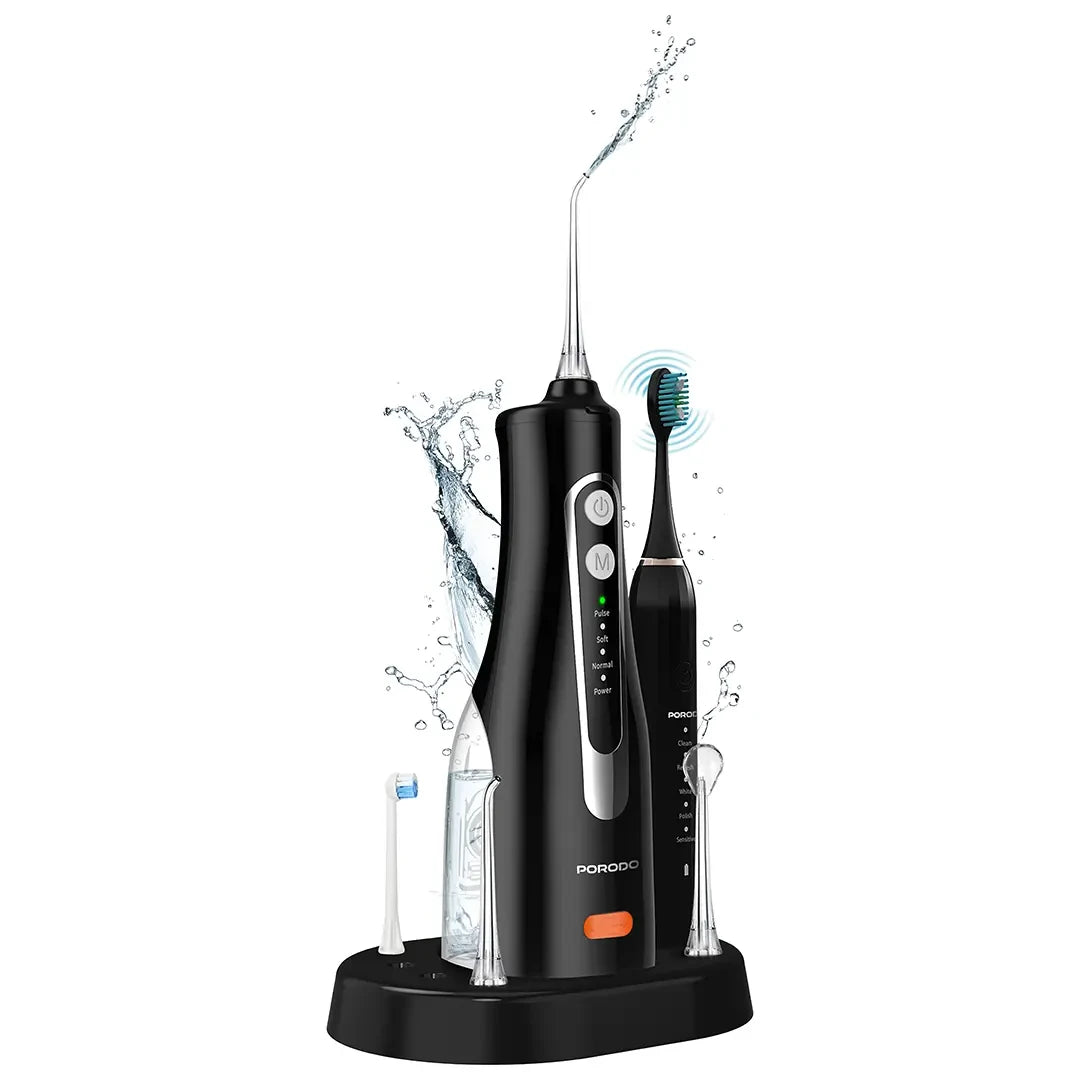 Porodo Lifestyle Ultimate Oral Care Duo Electric Toothbrush & Water Flosser combo