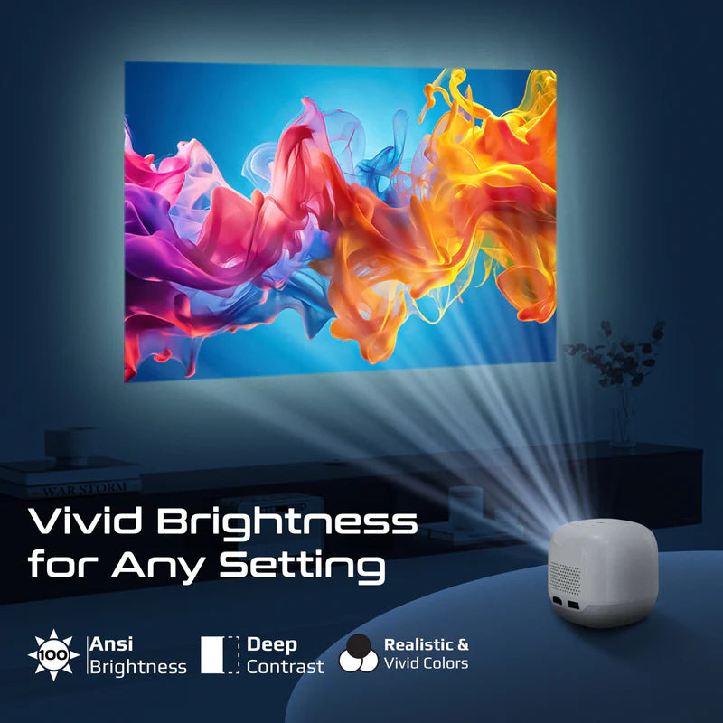 Ultra-Portable 4K Wireless DLP Projector with touch controls