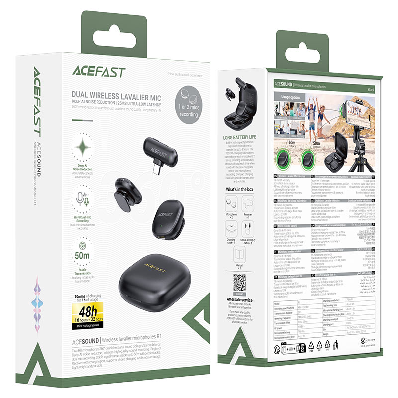 Acefast Wireless lavalier microphones R1