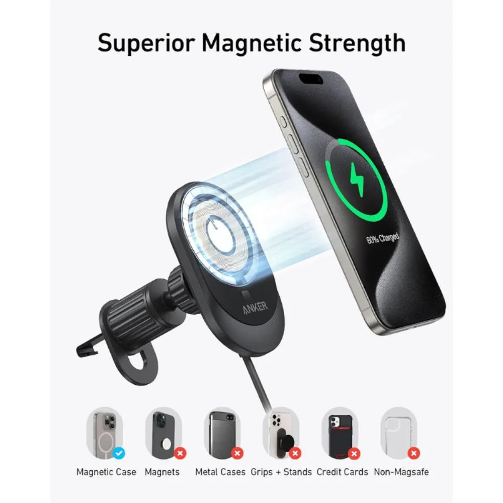 Anker MagSafe Wireless Car Charger 15W