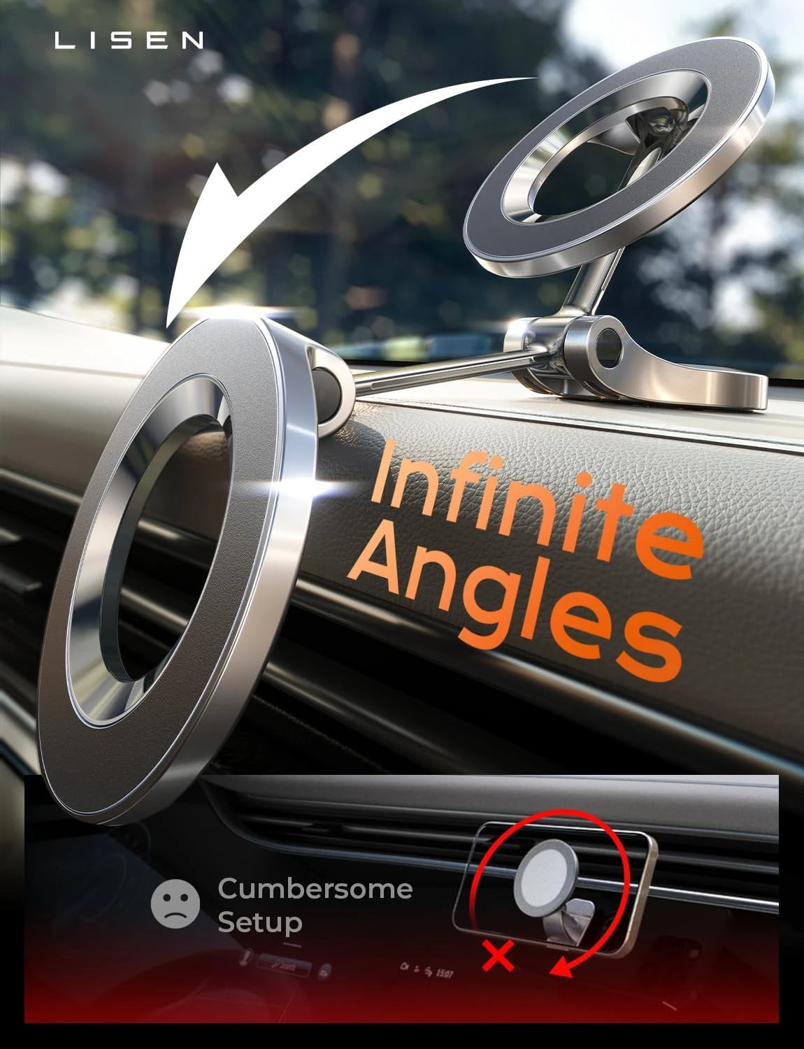 Lisen Rotation car mount