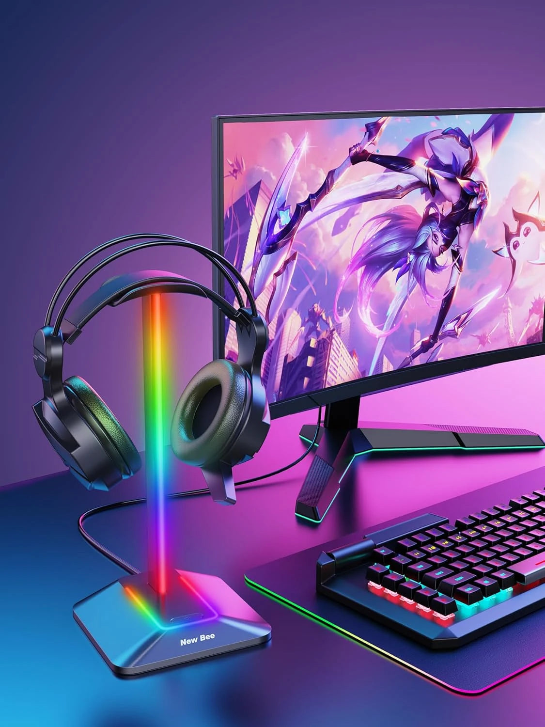 NewBee Z9 RGB headphone stand