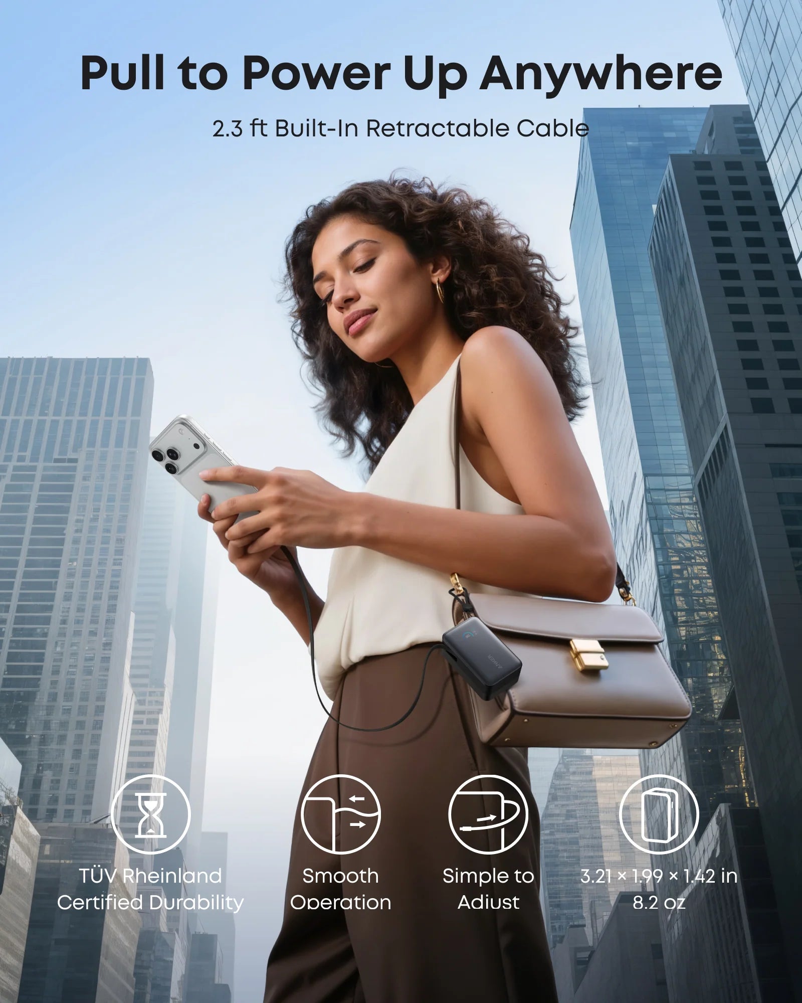 Anker Nano Power Bank (10K, 45W, Built-In Retractable USB-C Cable)