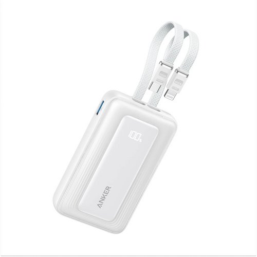 Anker Zolo Power Bank (10K, Built-In USB-C and Lightning Cable)