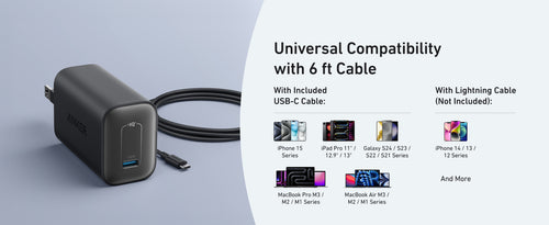 Anker Nano Charger 100W with 6ft 5A c-c cable