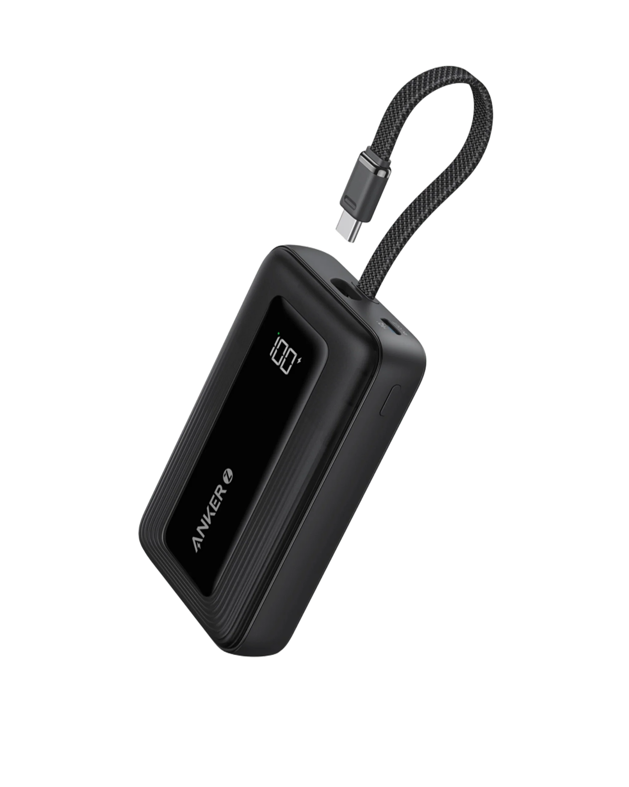 Anker Zolo Power Bank (10K, 30W) with a 5.4-inch (13.7 cm) built-in USB-C cable