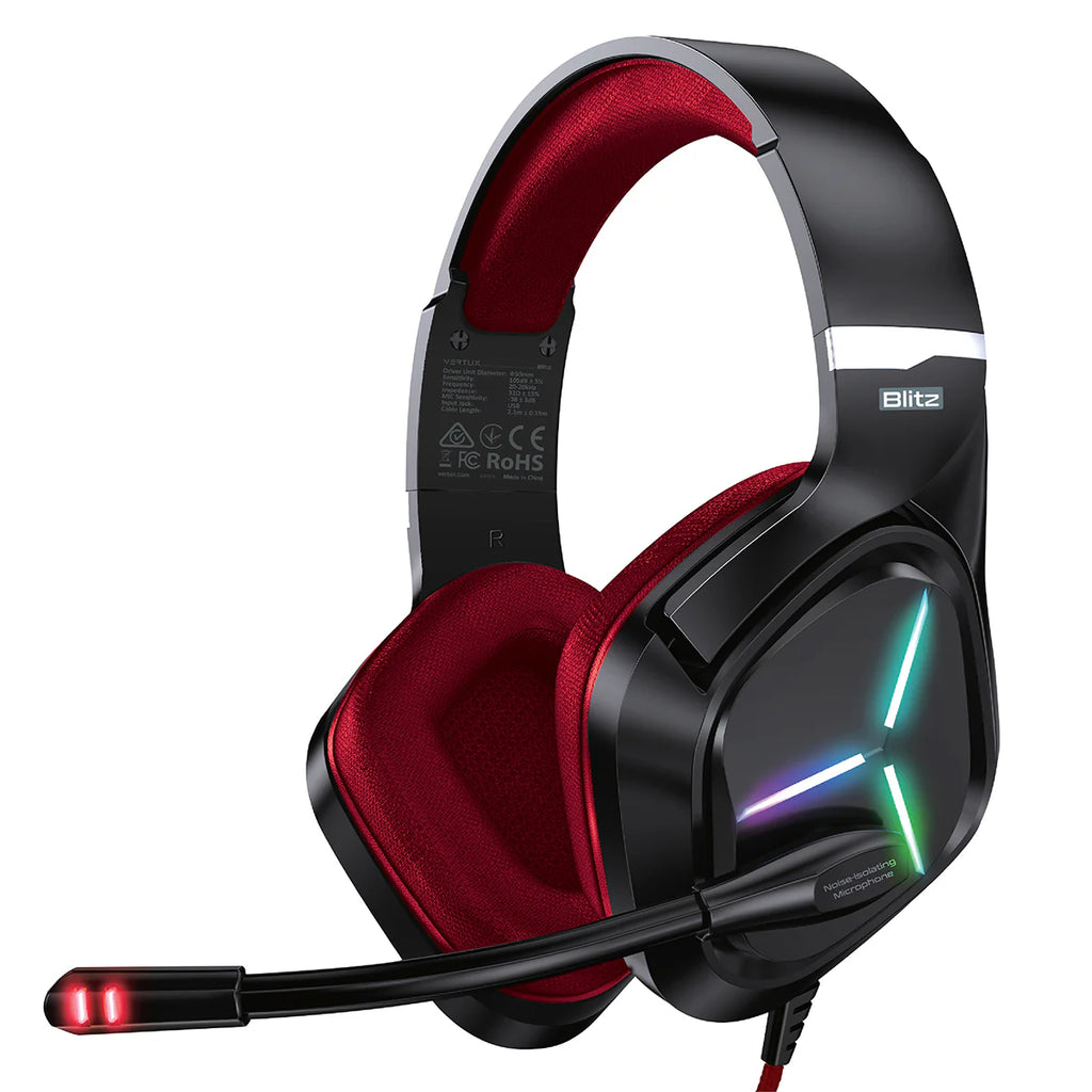 VERTUX BLITZ HEADPHONES RED