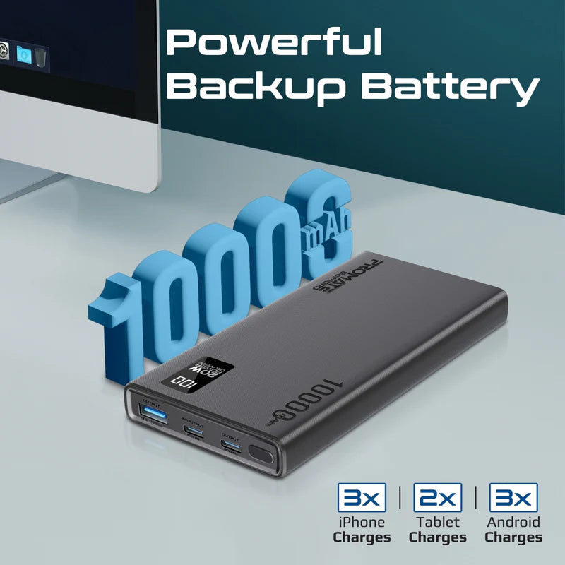 Promate Power Bank 10 000MAH 20W