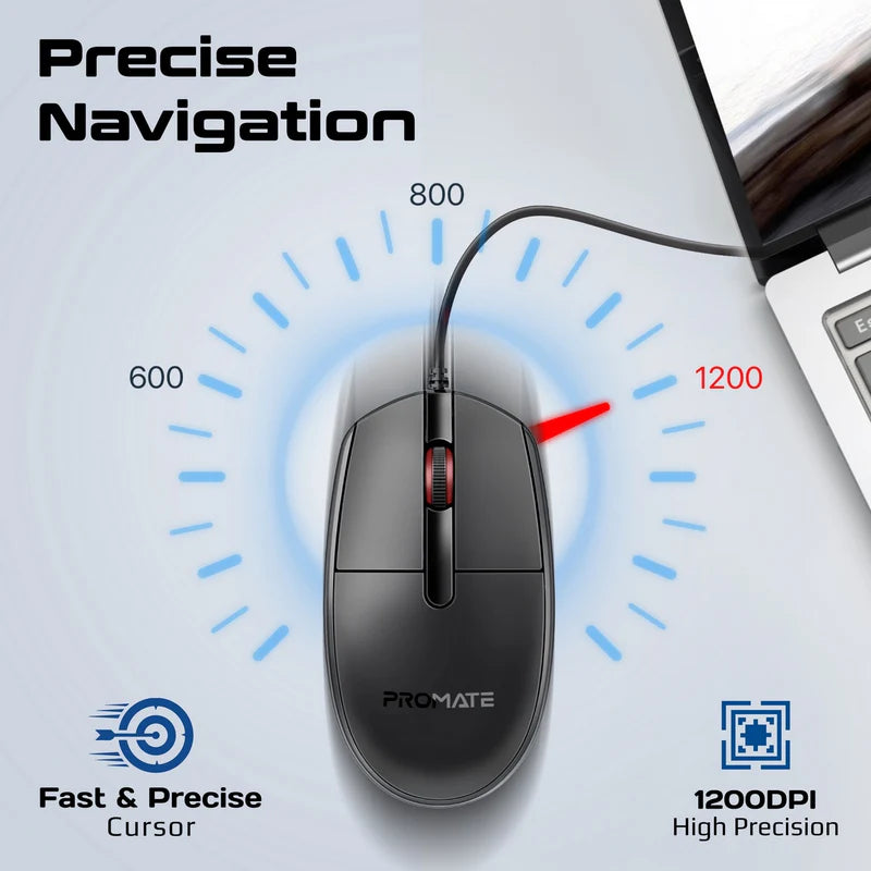 PROMATE WIRED MOUSE