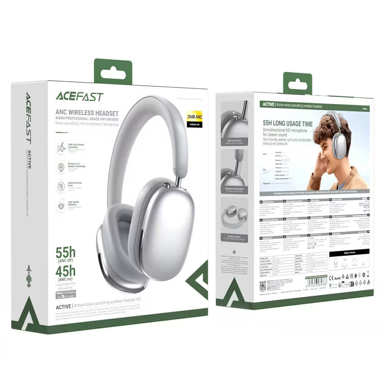 ACEFAST ANC HEADSET GREY