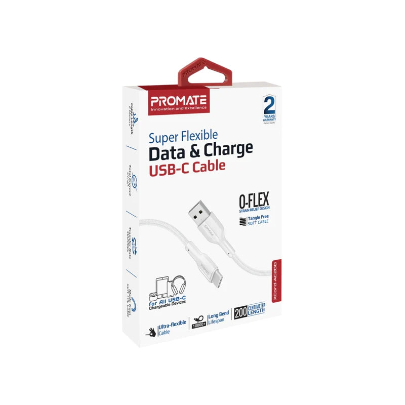 PROMATE XCORD-AC200 USB TO C CABLE