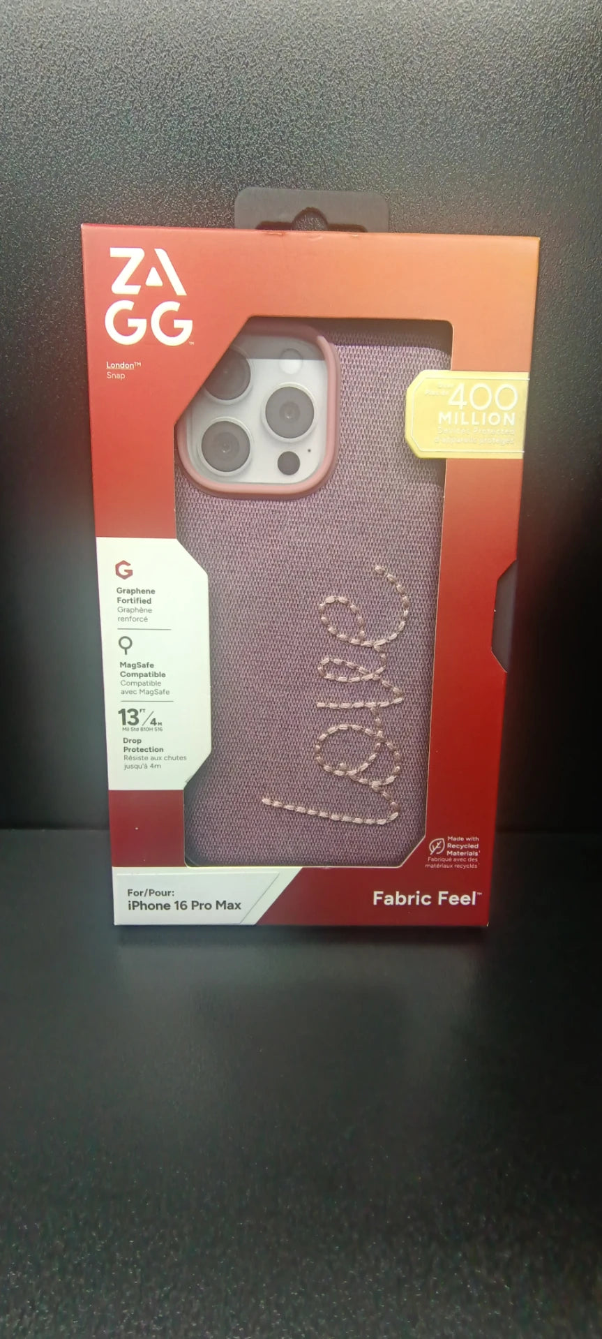 ZAGG LONDON SNAP IP 16 Pro Max Fabric Cover